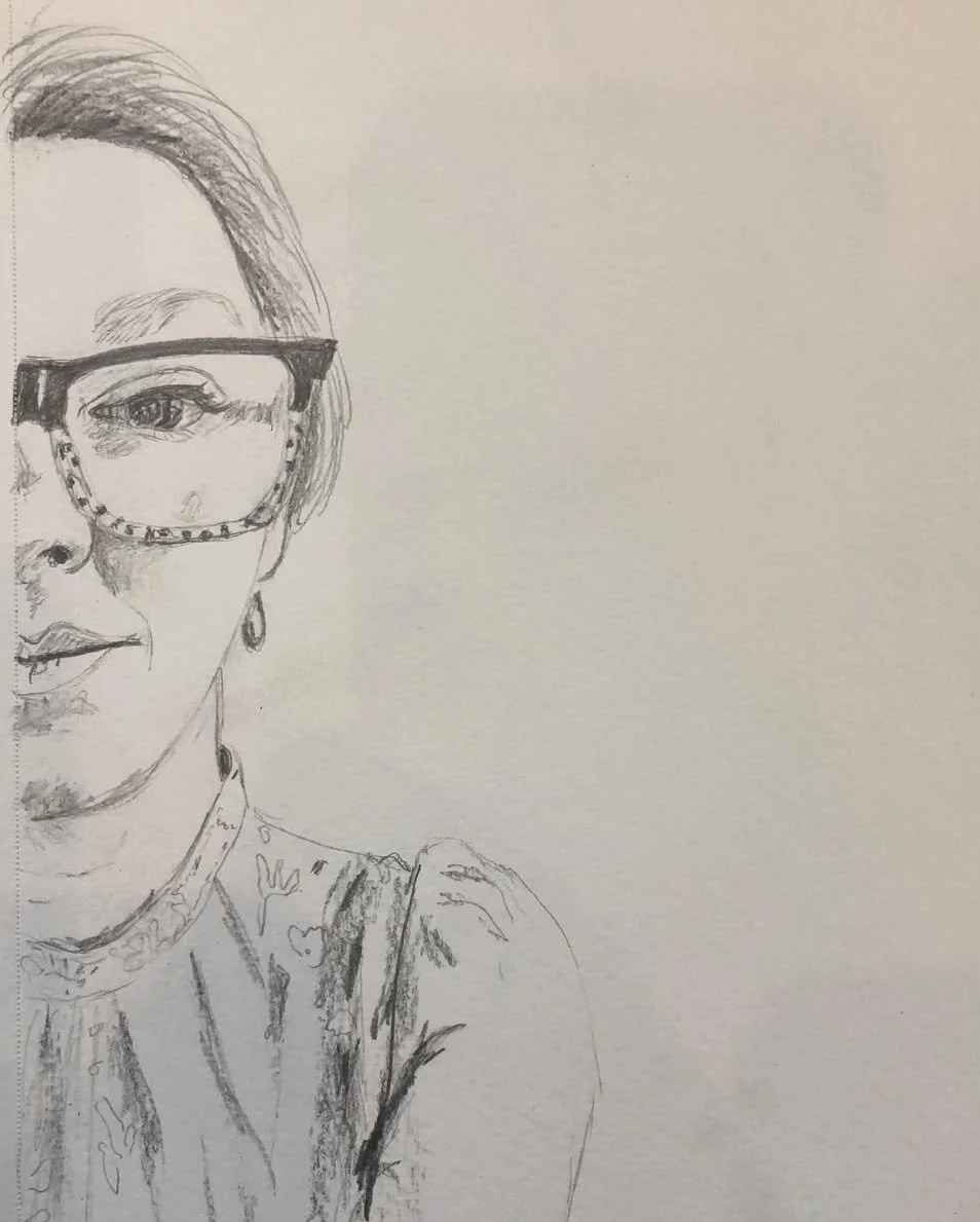 Self Portrait, 8.5" x 5.5", graphite