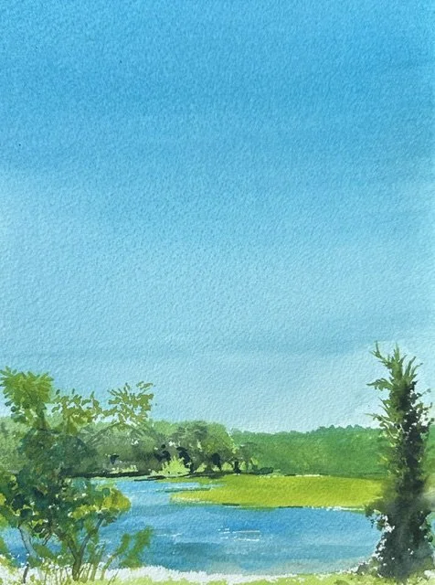 Wet Paint Festival #2, watercolor, 16" x 12"