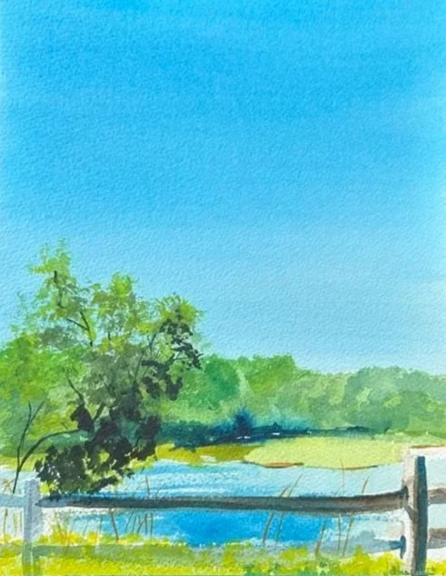 Wet Paint Festival #1, watercolor, 16 x 12"