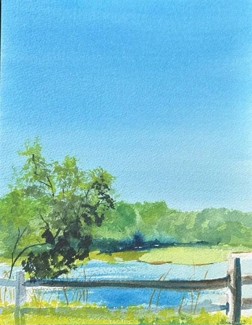 Wet Paint Festival #1, watercolor, 16 x 12"