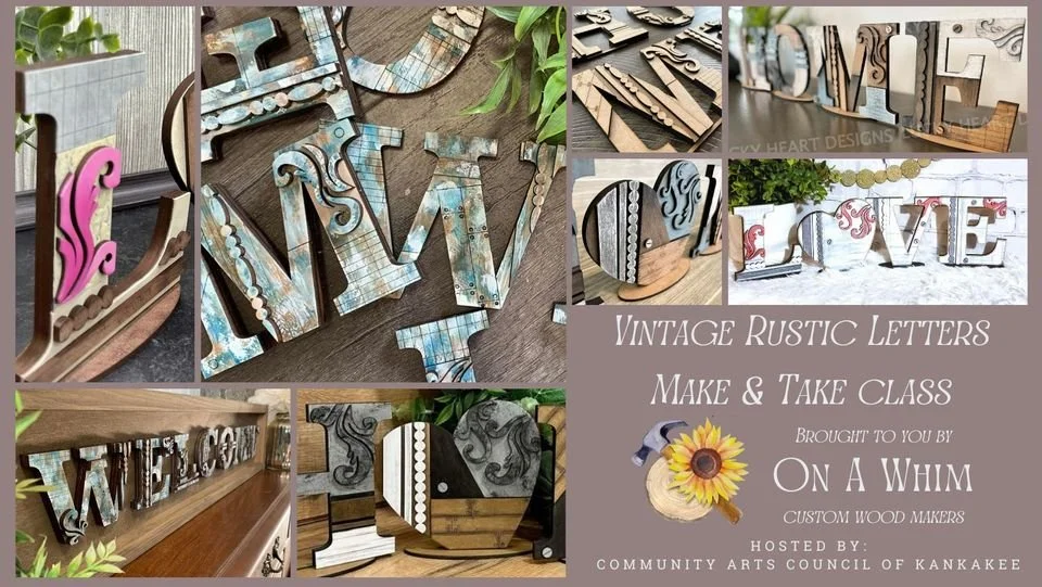 Vintage Rustic Letters Make & Take!