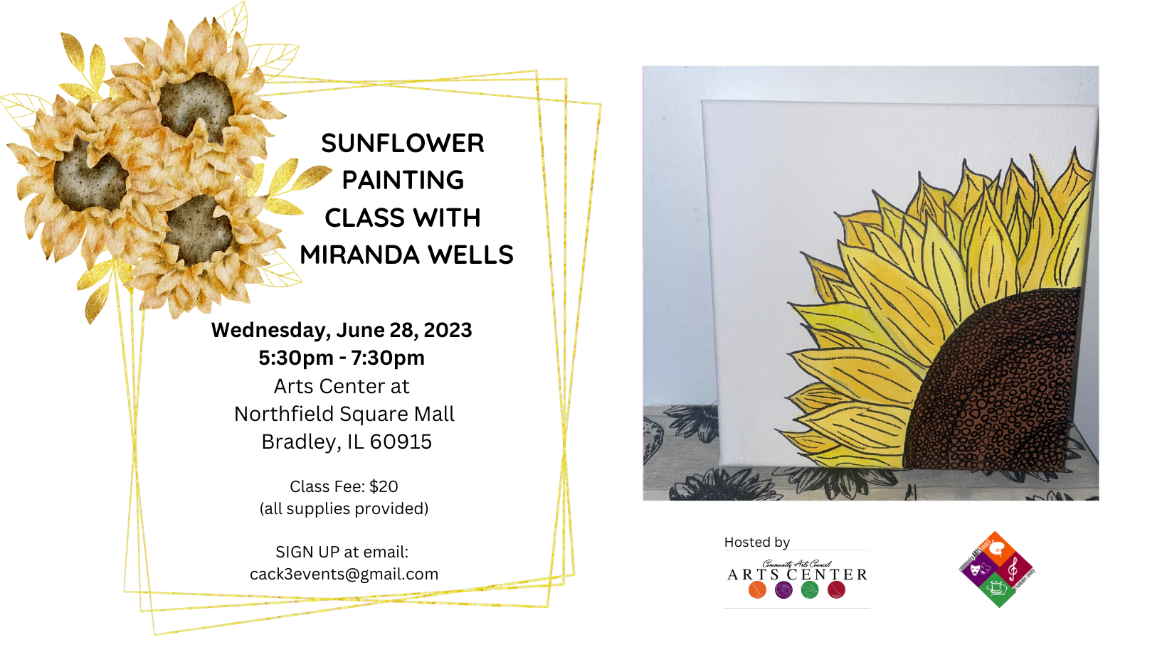 Sunflower Painting with Miranda Wells