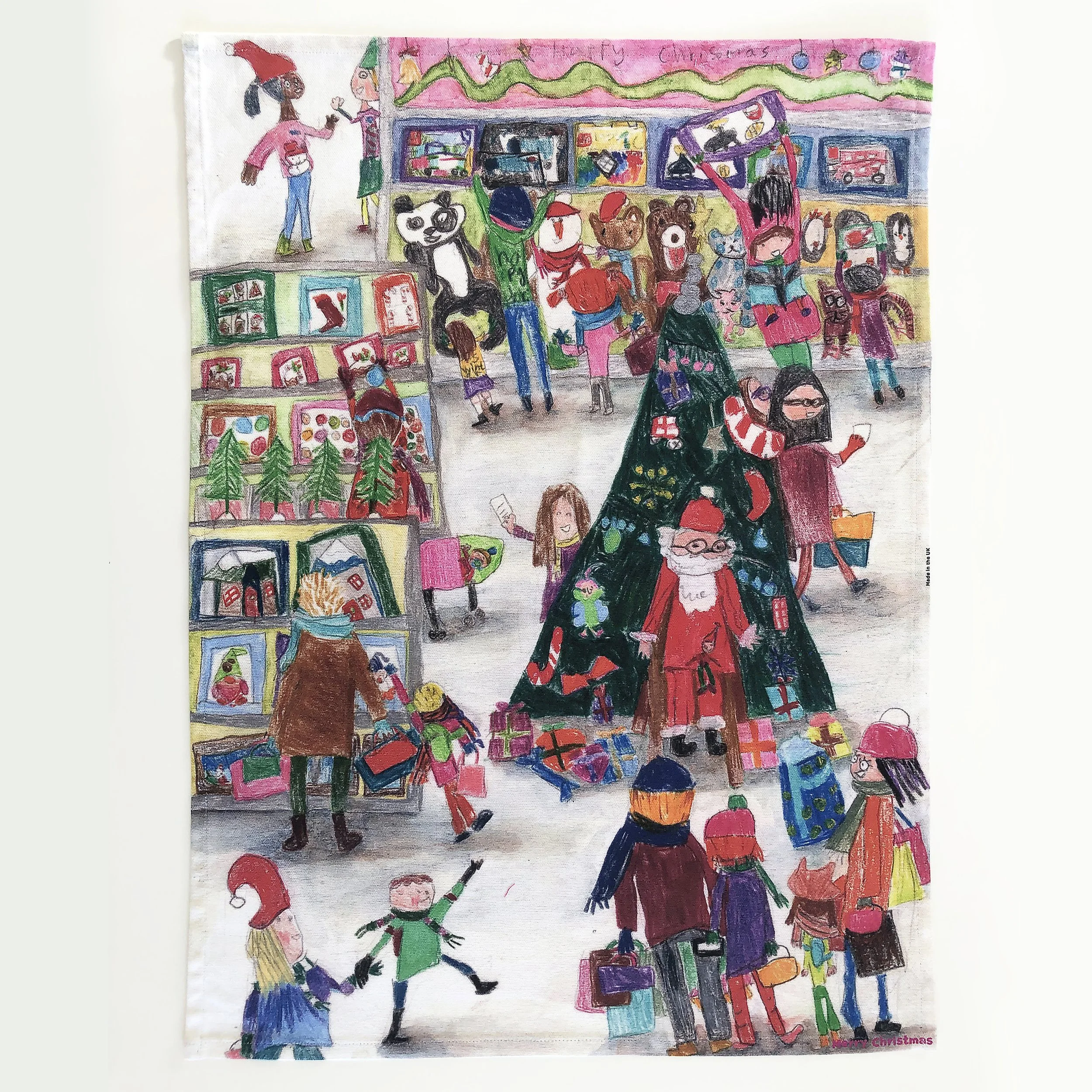 Happy Christmas---Toy Shop----Tea Towel