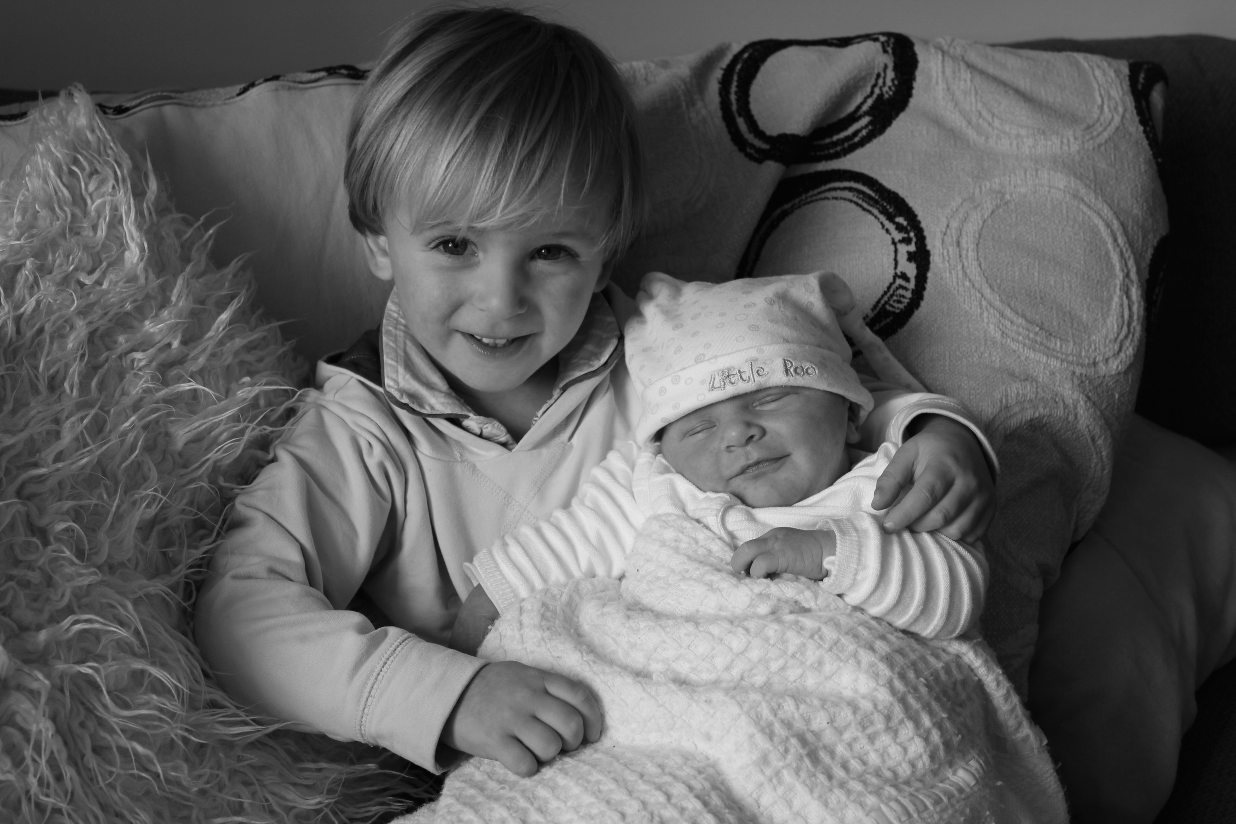 Proud Big Brother Skye with Baby Jesse