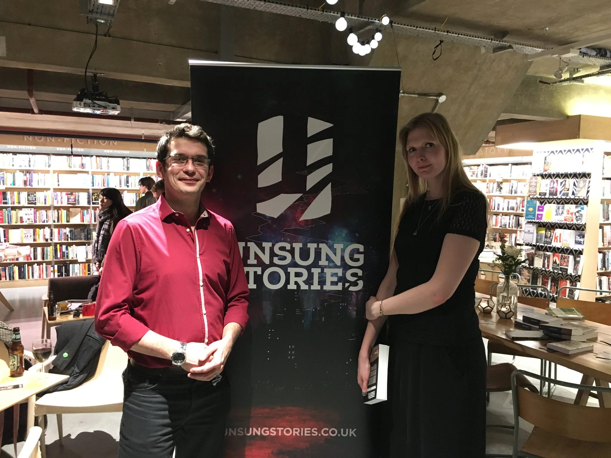George Sandison and Verity Hollowa at the launch of Pseudotooth