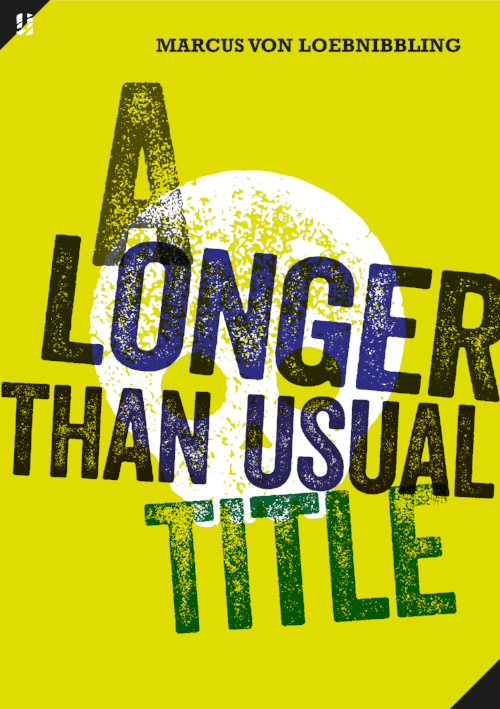 I asked Martin for a long title and author name to test the first cover design concepts. This is what he sent me...