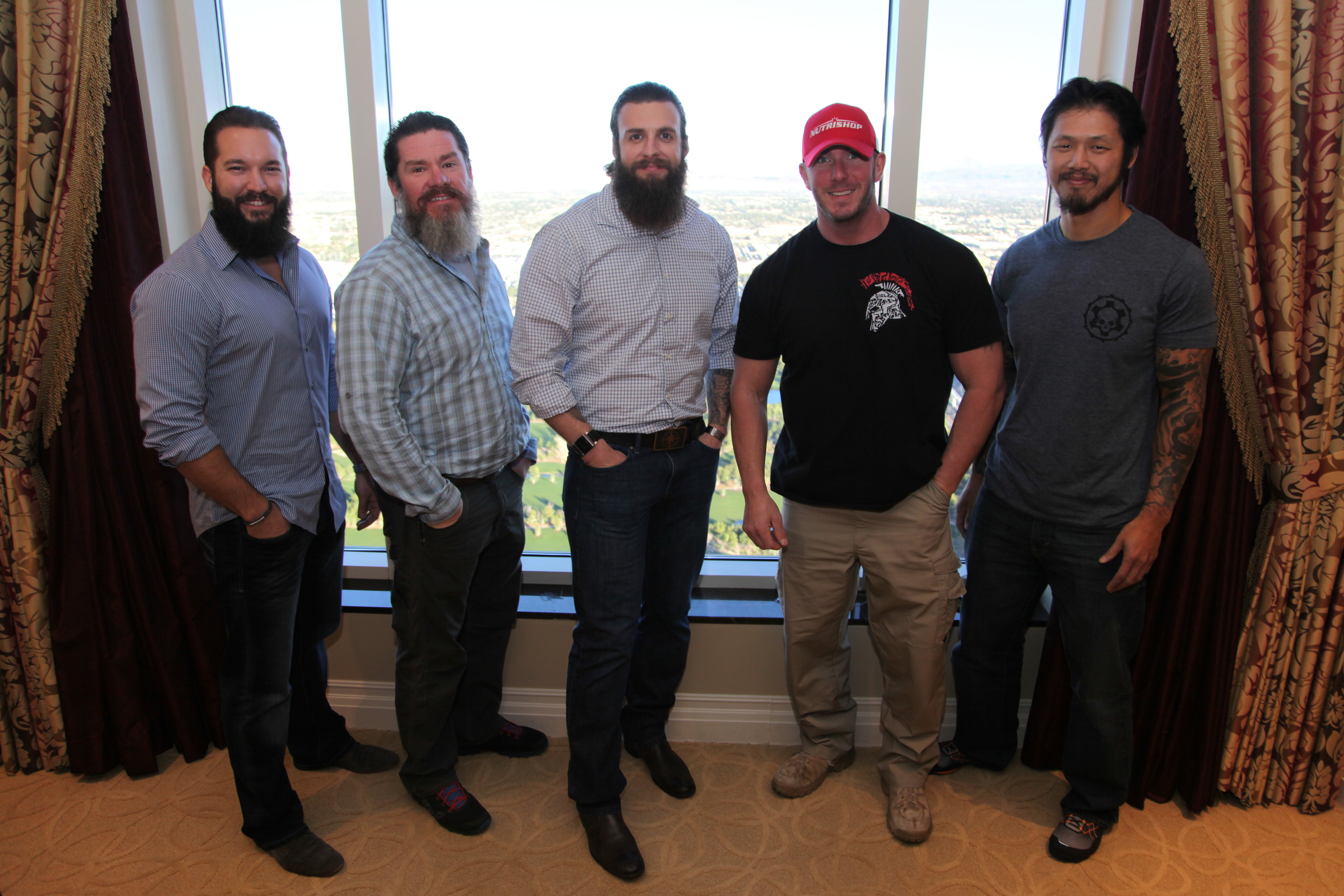 The Team having some laughs with Bryan from Tactical Shit .