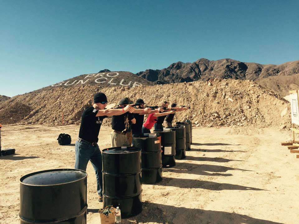 The class warms up with some basic movements.