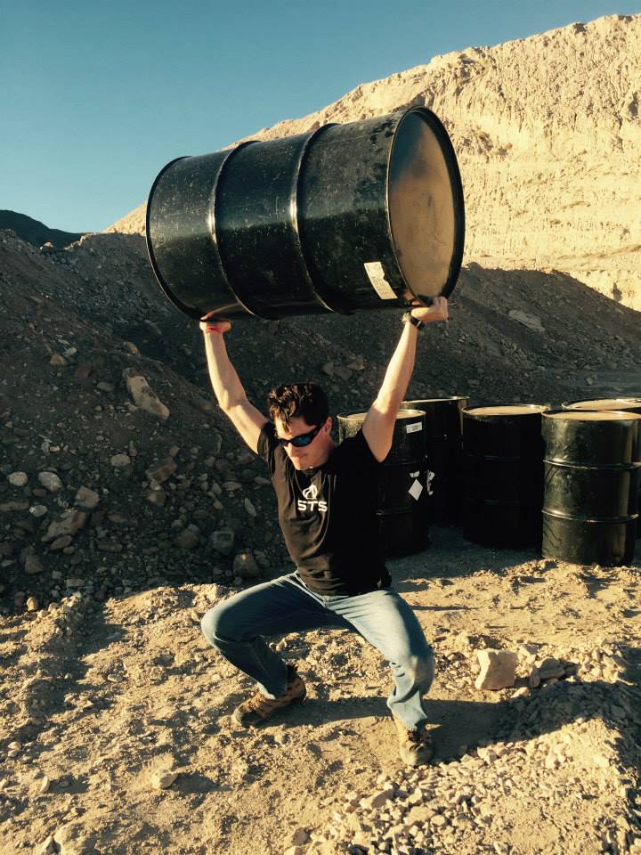 Jommy The Intern putting in some work after a long day on the range.