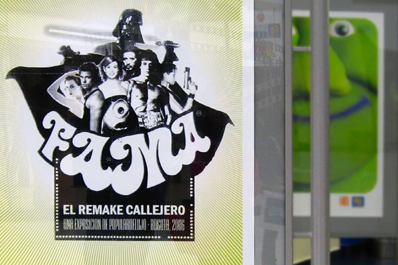FAMA, EL REMAKE CALLEJERO Una exposición que itineró por diferentes salas de cines y que buscaba comprobar la distorsión que las estrellas y los personajes de cine sufren al ser apropiados por el comercio popular.