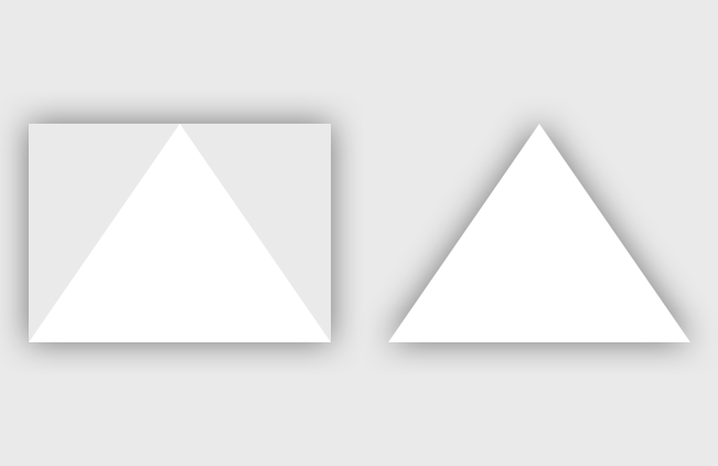 Transparent-background triangle