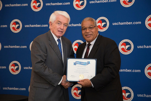 Michael Christopher and Thomas J. Donohue, President and CEO of the U.S. Chamber of Commerce.