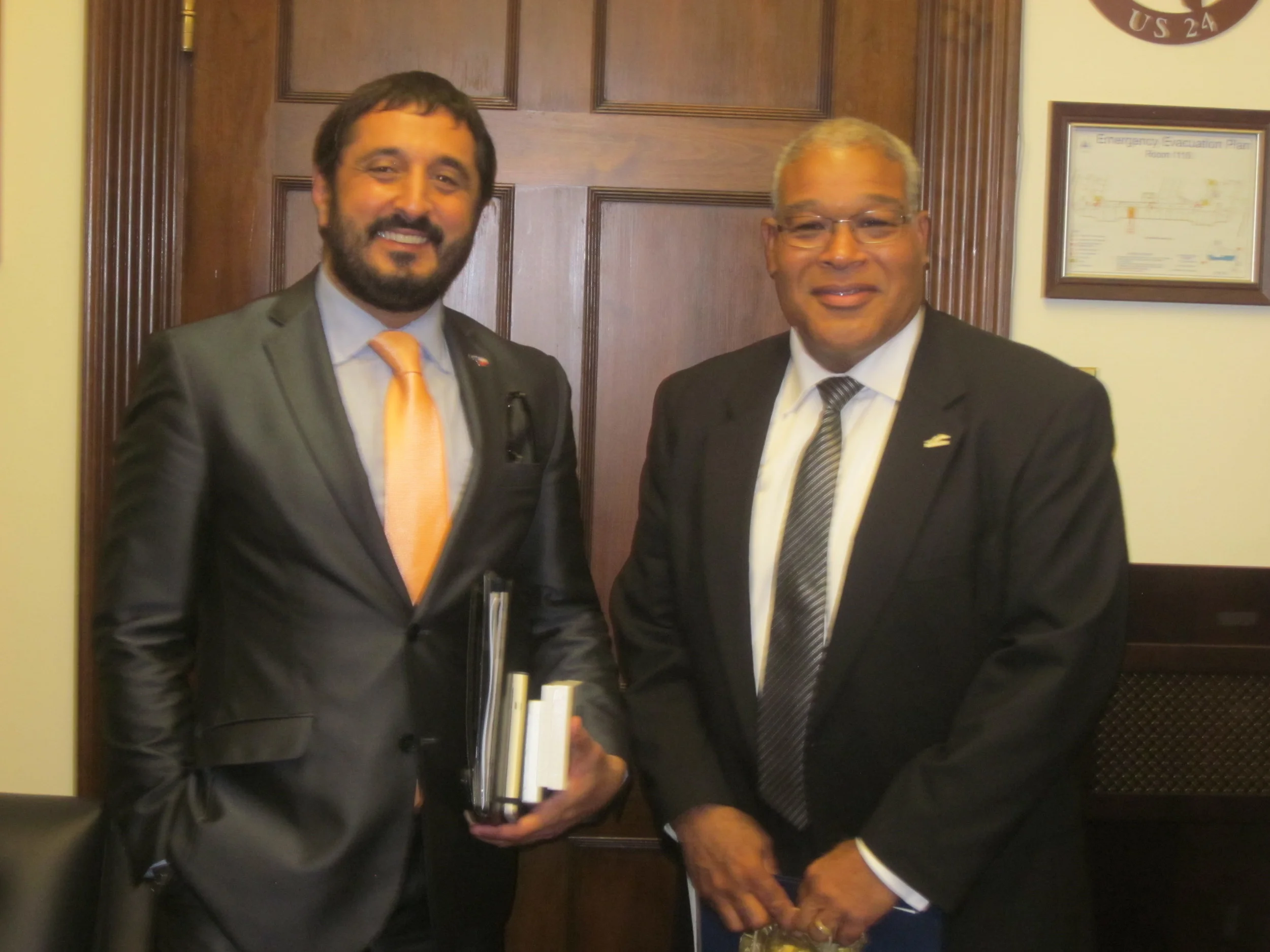 Mike Christopher with Amir Mirabi – Director of Small Business Office for Texas Governor Rick Perry