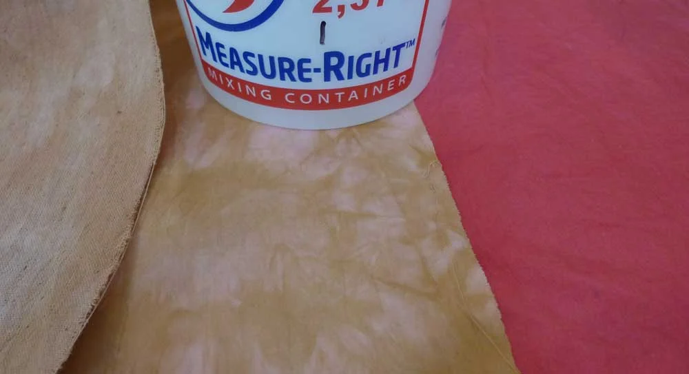 G&K 2215 Rust Orange: 1 1/2 cup dye stock, 2 cup Soda Stock, 2 cup Water (1 hour soak) - Cotton & Silk