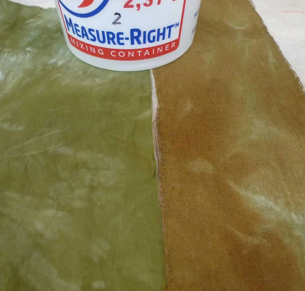 G&K 5193 Bronze: 1 cup dye stock, 2 cup soda, 2 cup water (1 hour soak) - cotton and silk