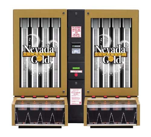Red Grand Master 8 Column Lottery Pull Tab Vending Machine