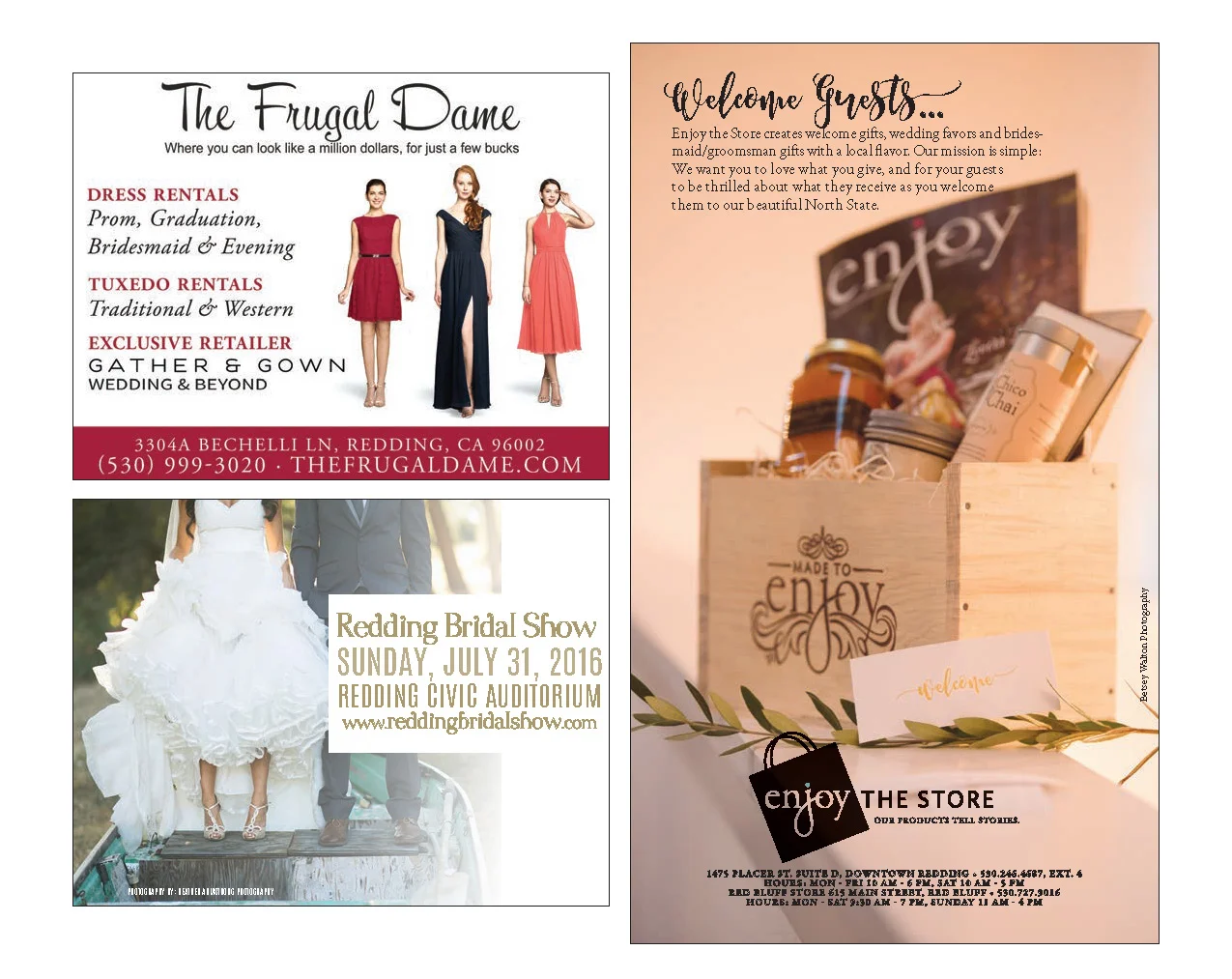 Enjoy Magazine | Redding Bridal Show | Wedding Style Guide