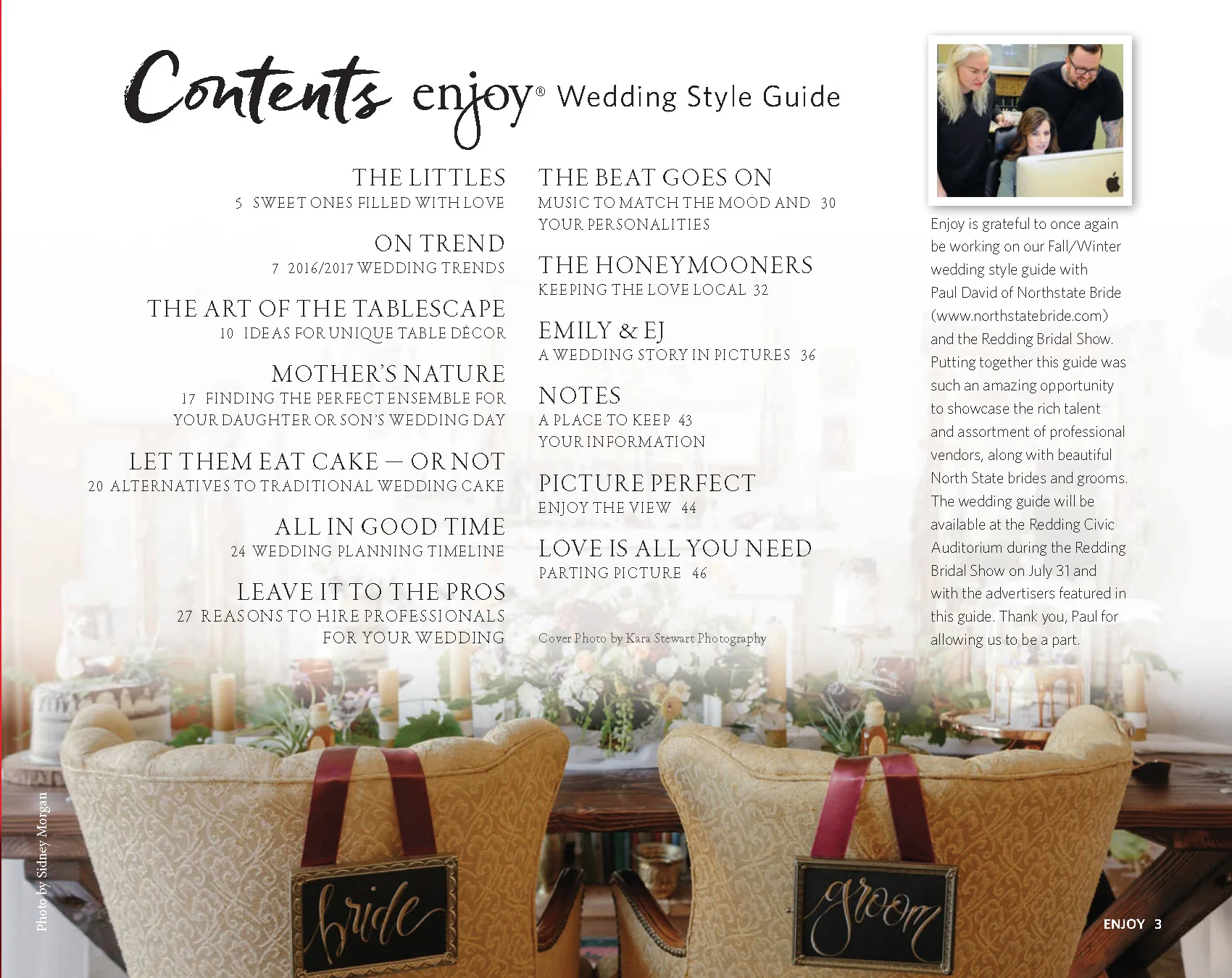 Enjoy Magazine | Redding Bridal Show | Wedding Style Guide