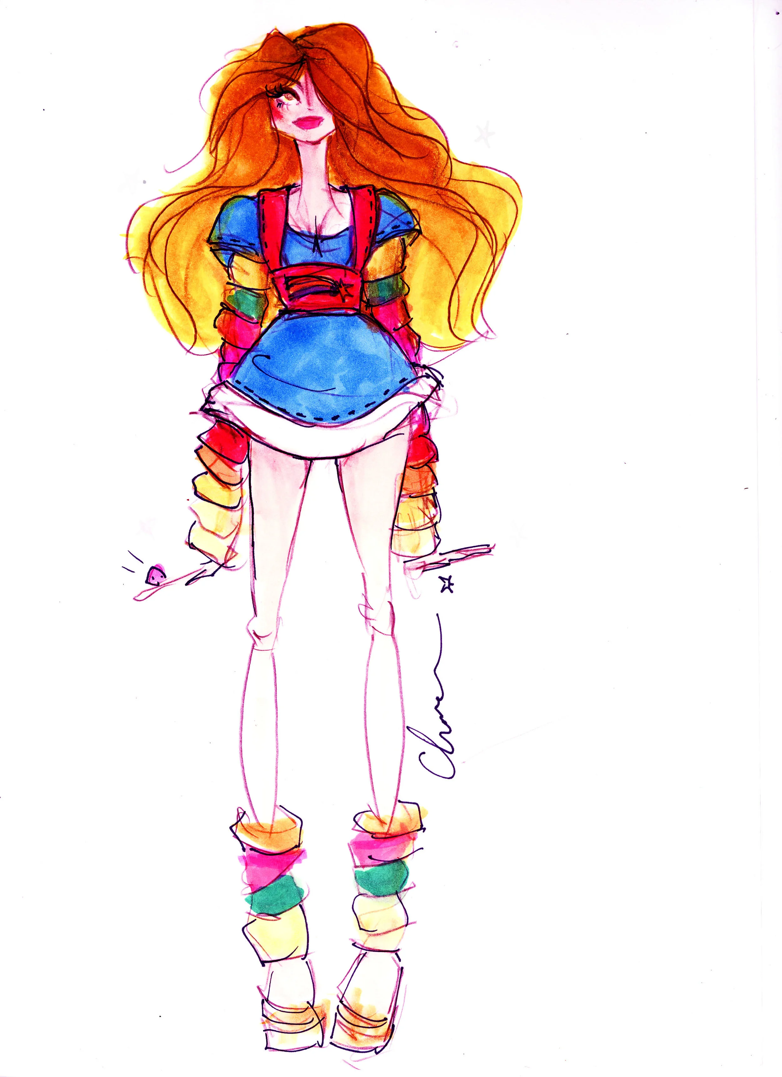 RAINBOW BRITE RAGDOLL PRINT