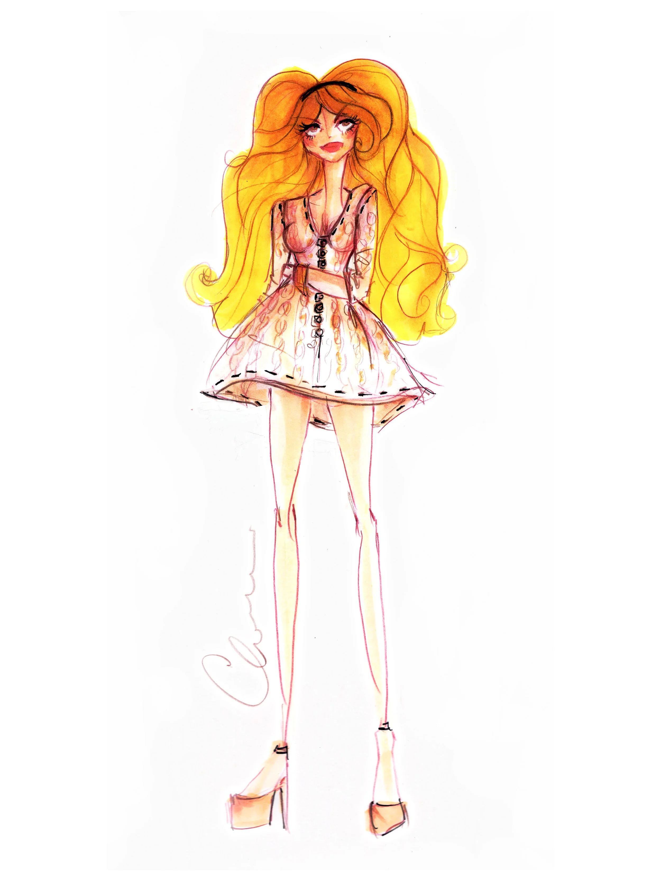 PRINCESS HAIR RAGDOLL PRINT