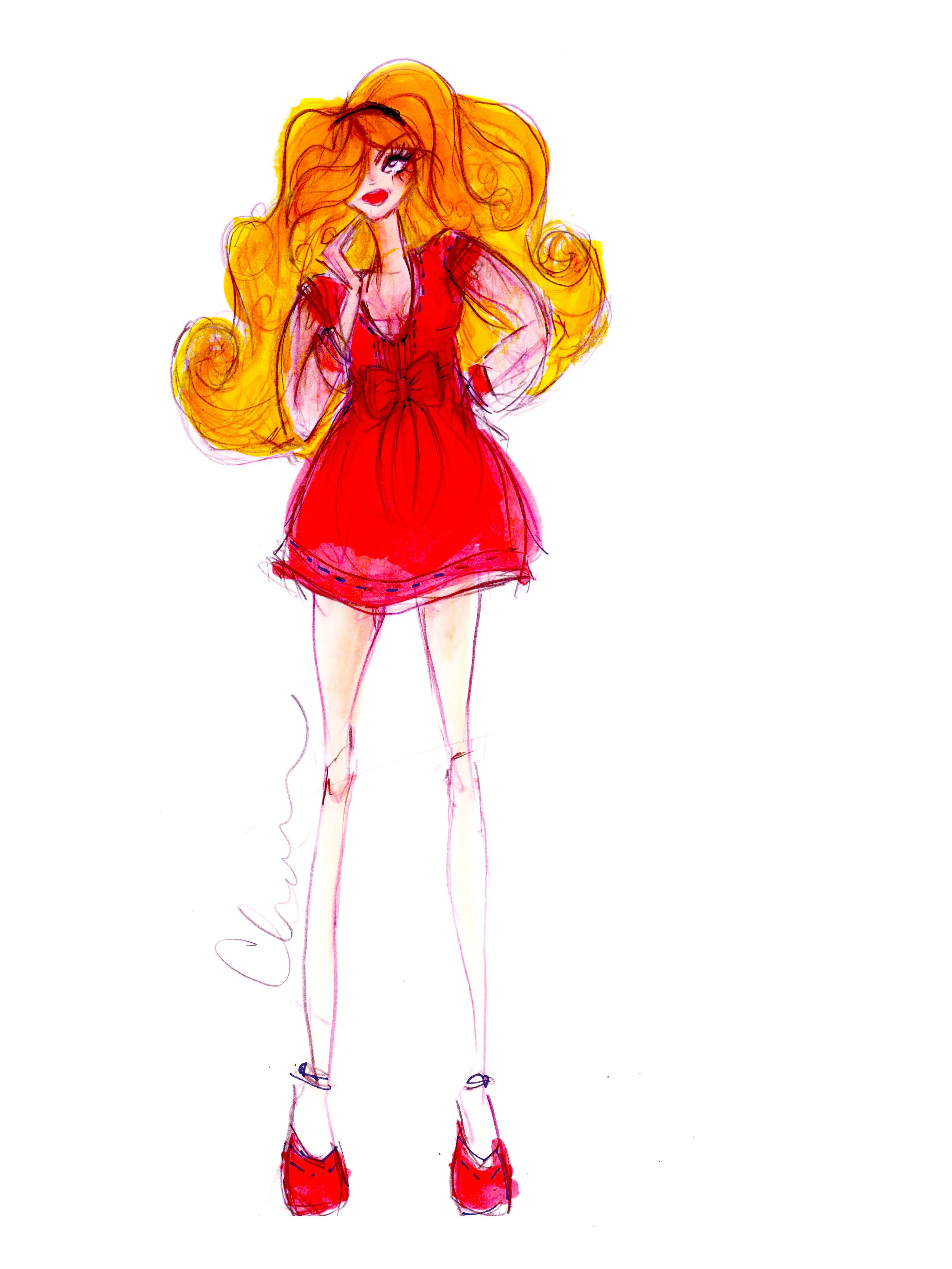 PRINCESS HAIR RAGDOLL PRINT