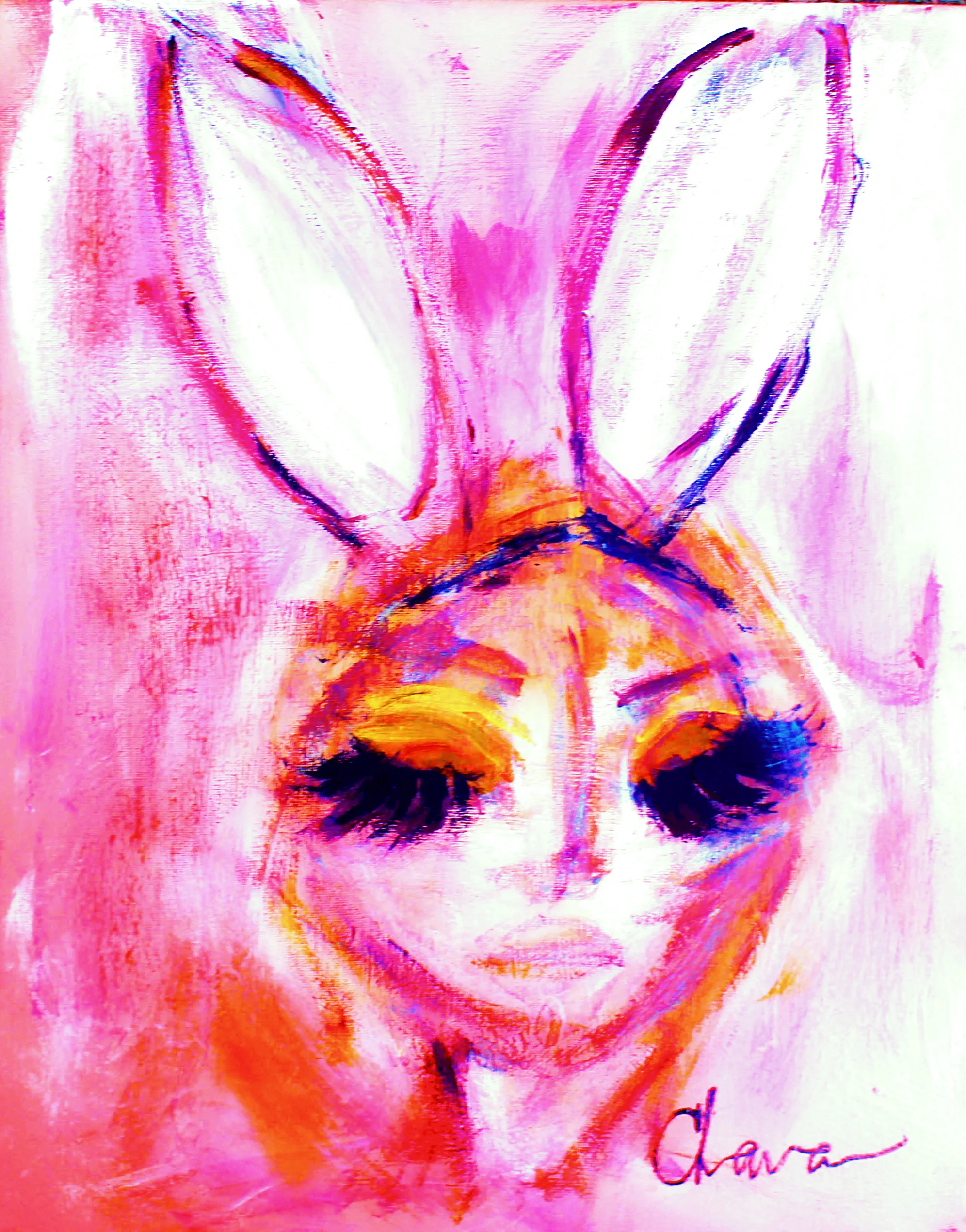 BASHFUL BUNNY BABE PRINT