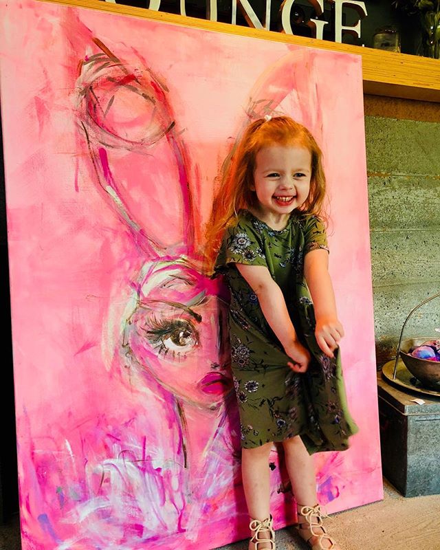 Happy little bunny princess enjoying her custom @theragdoll costume party painting @itonyrose