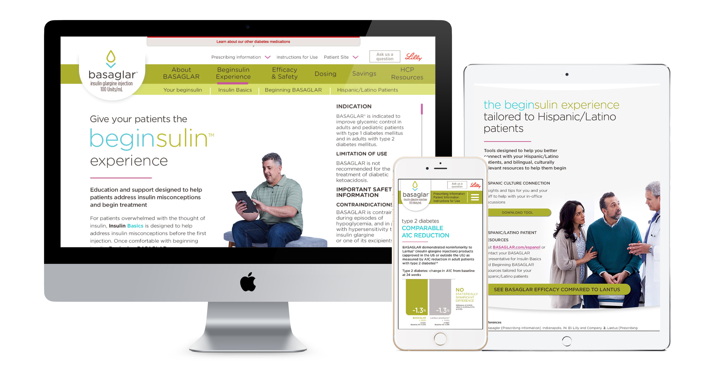 The fully responsive basaglar.com was a huge success, both in traffic and positive responses from patients and HCPs alike