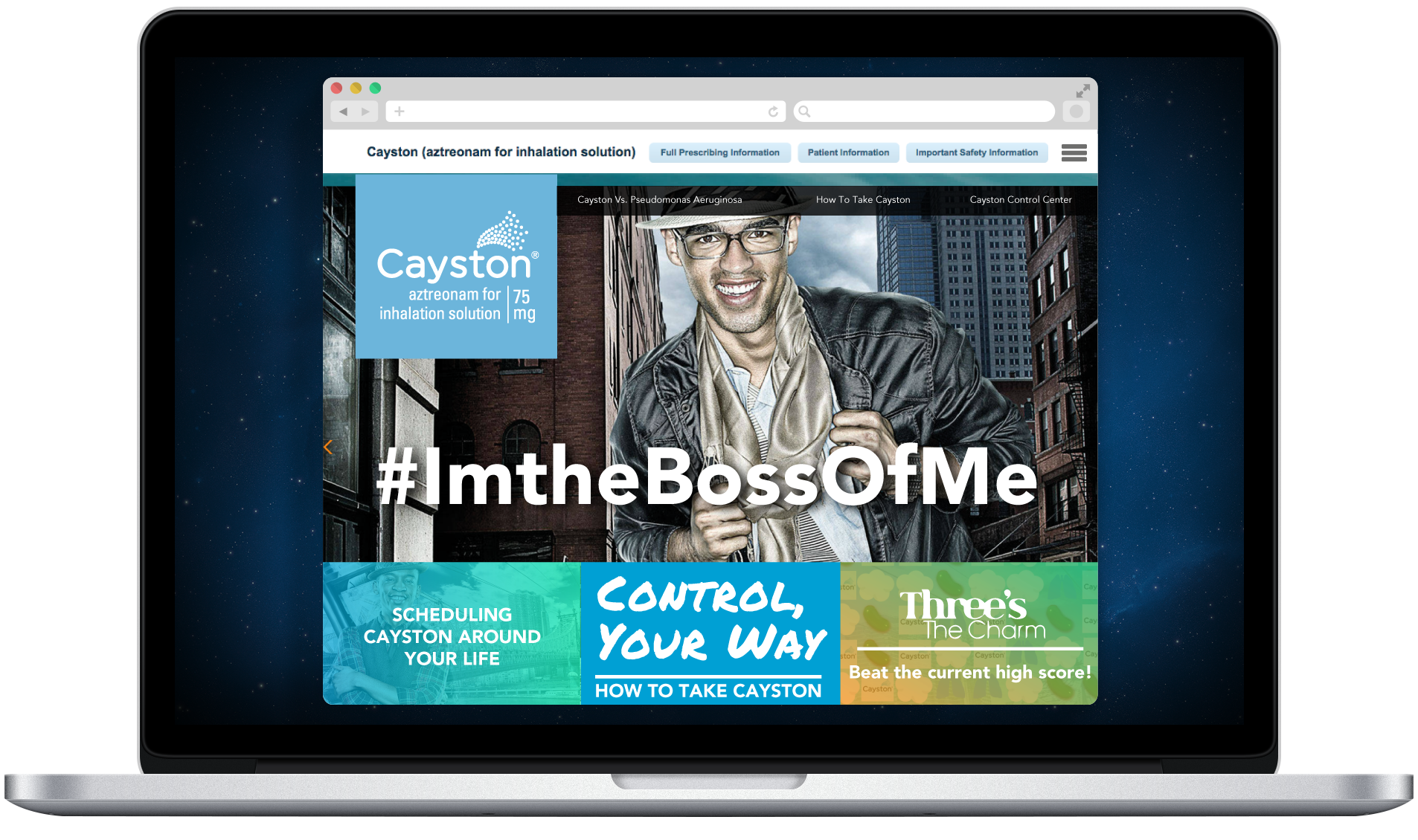 Cayston is a second-line cystic fibrosis drug that, for their launch, wanted to develop an ad campaign and brand identity that resonates with teens and young adults