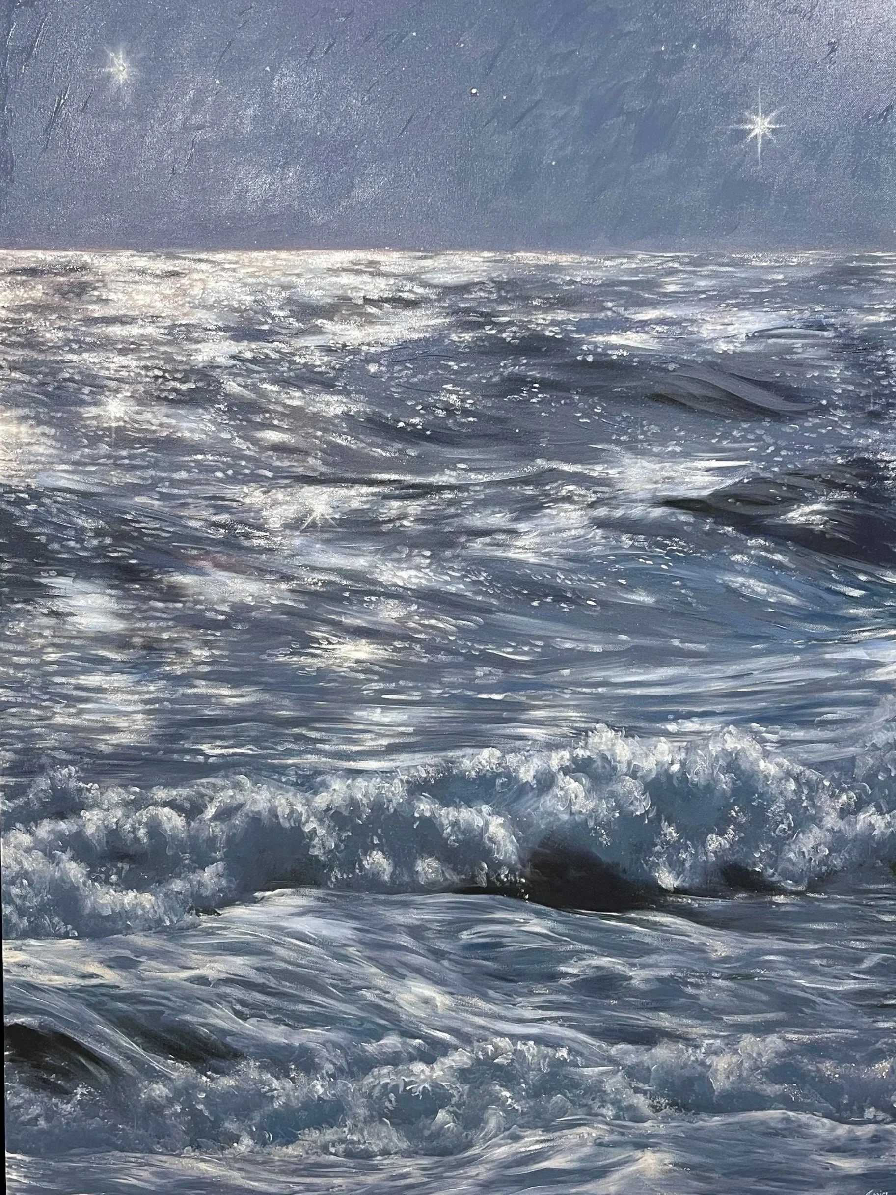 Starry Waves Reverie, acrylic, 30 x 40", inquire
