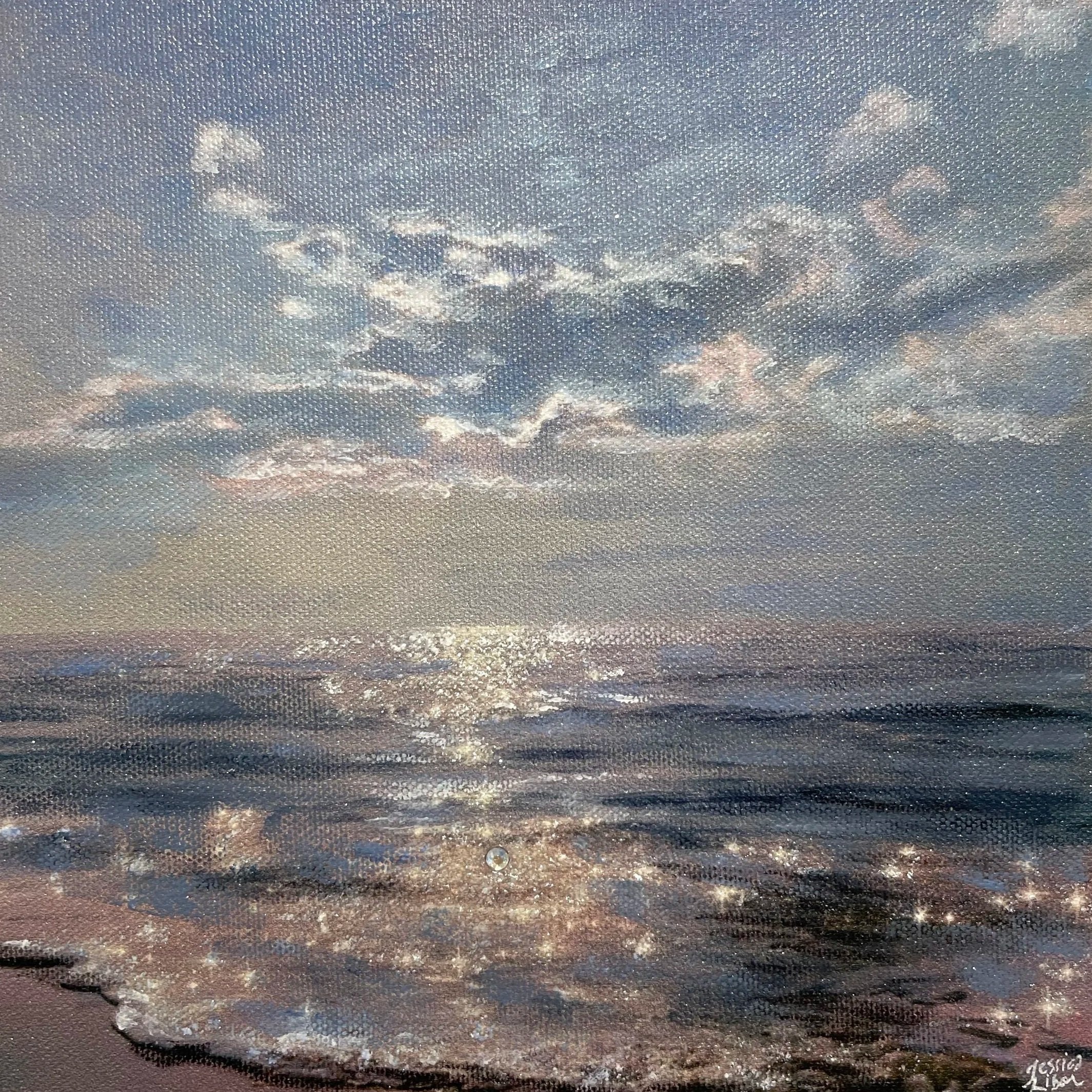 Morning Sea Reverie, acrylic, 8 x 8", private collection