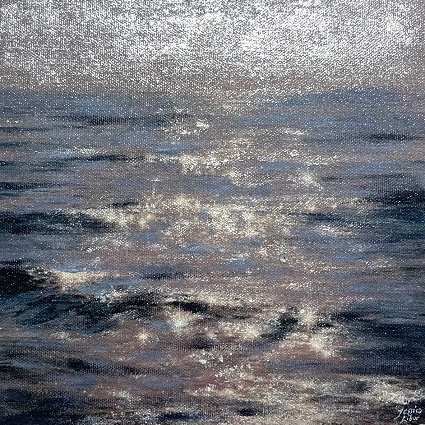 Hazy Reverie, acrylic, 8 x 8", private collection