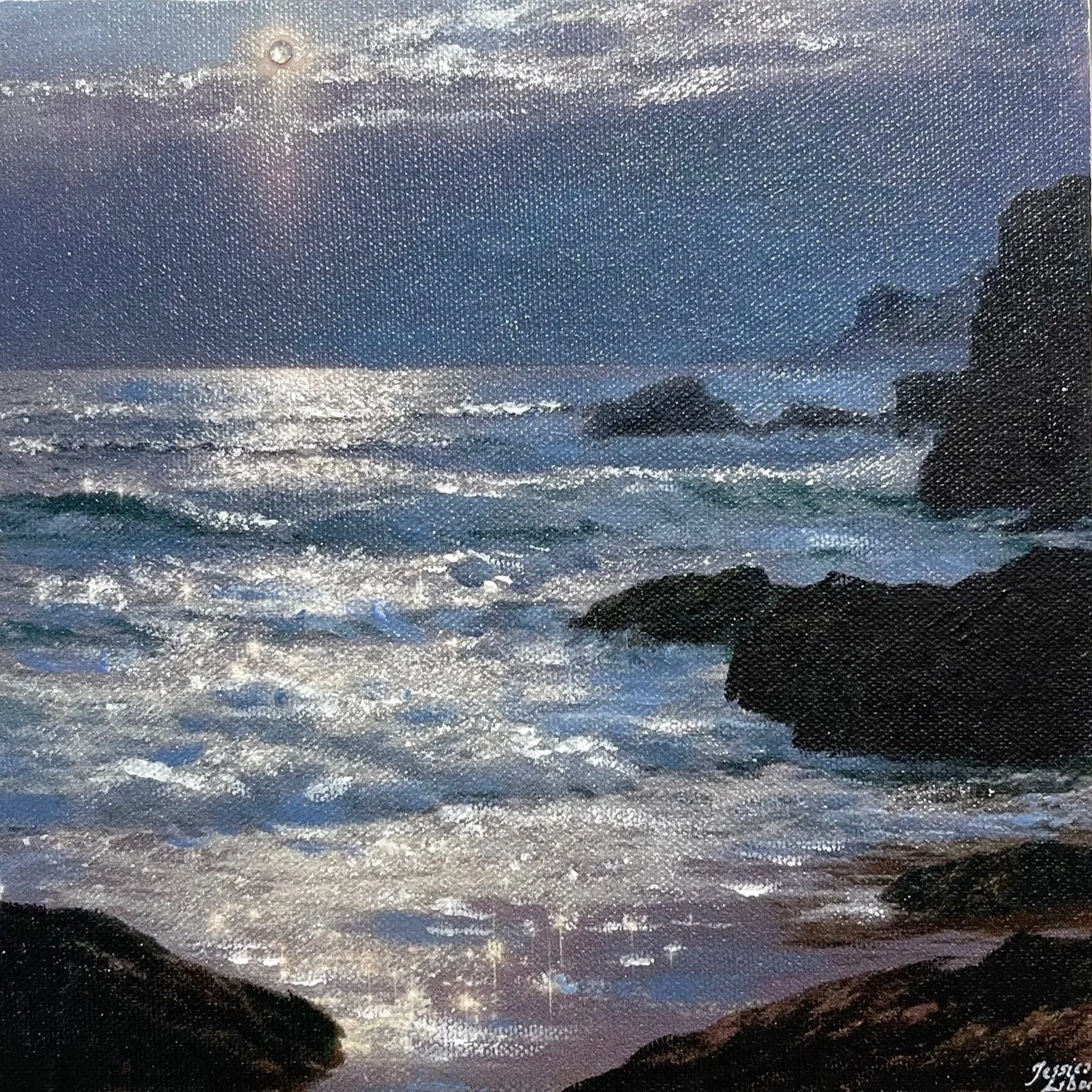 Enchanted Reverie, acrylic, 8 x 8", private collection