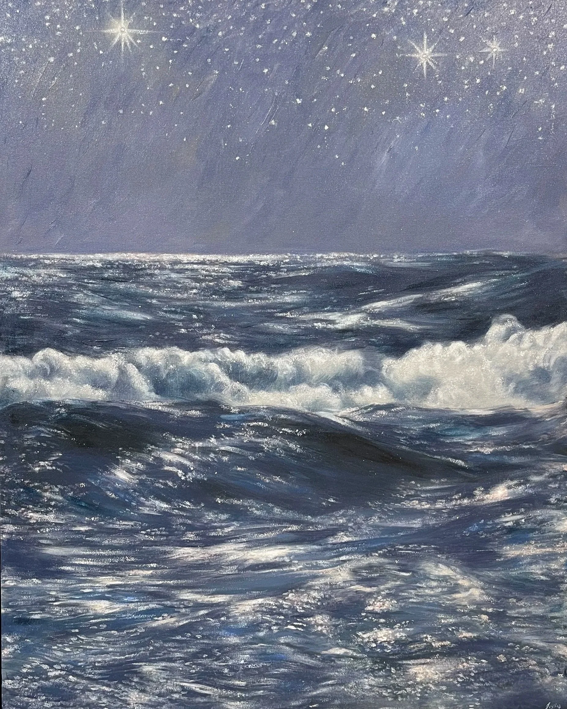 Breaking Reverie, acrylic, 24 x 30", inquire