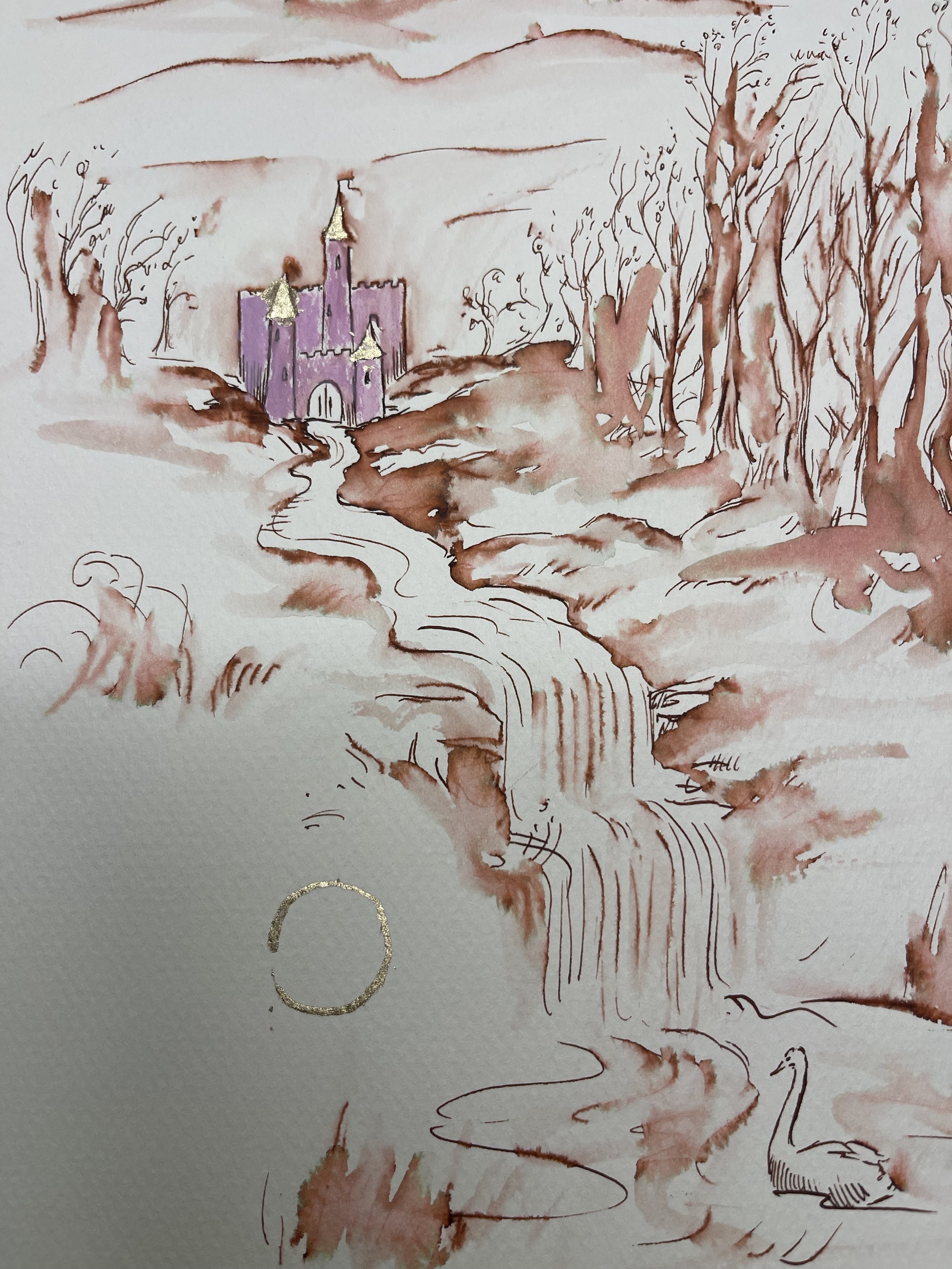 Castle, waterfall, swan, infinity detail.jpg