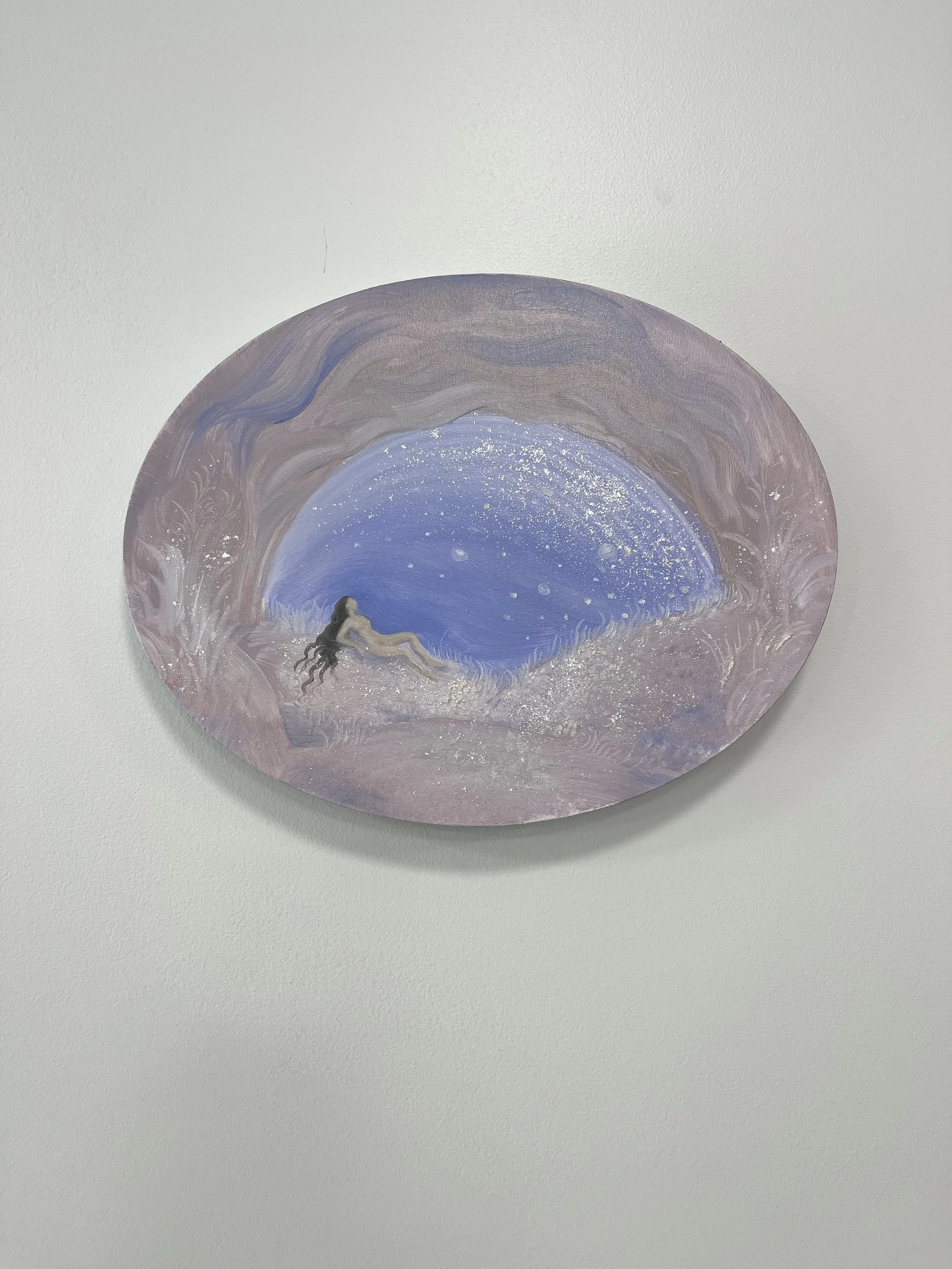 Crystal Womb, oil and crushed mica on canvas, 11 x 14", by Jessica Libor 2026.jpg