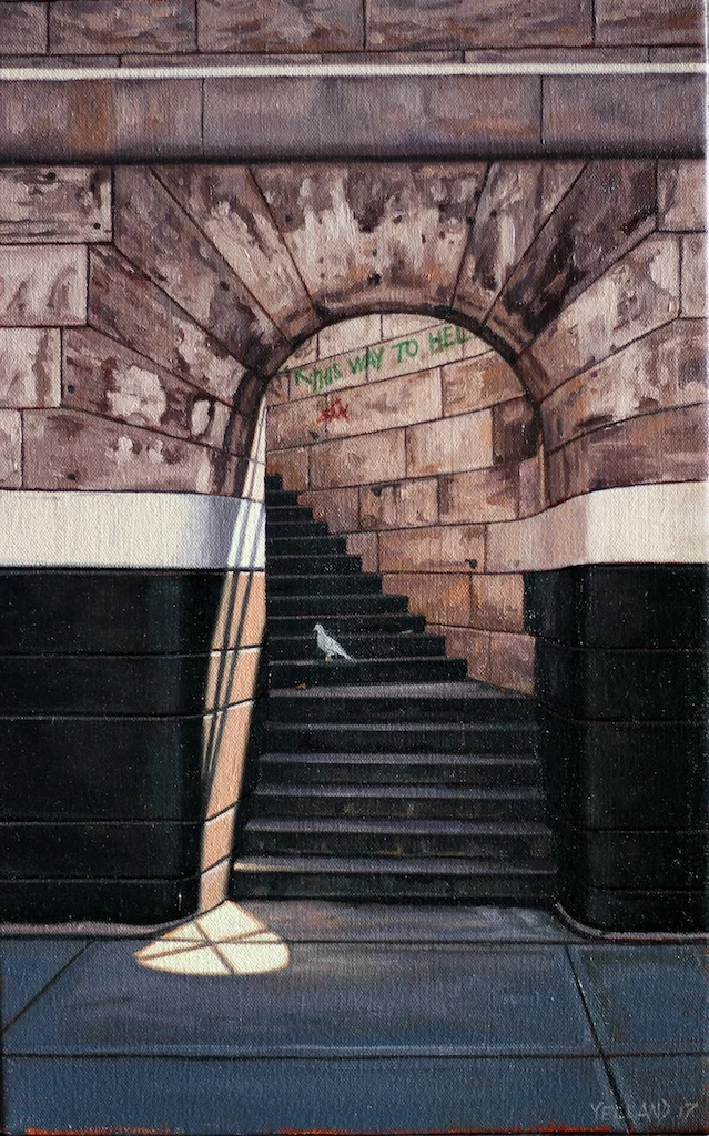 This Way to Hel 16 x 10 Oil on Canvas SOLD