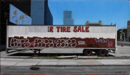 Re-Tire 8 x 14 Oil on Canvas