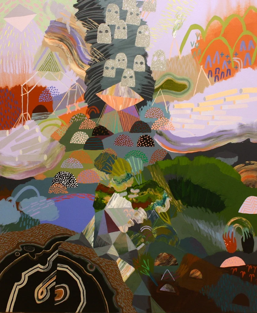 Meghan Hildebrand East West Therapy 36 x 30 Acrylic on Canvas