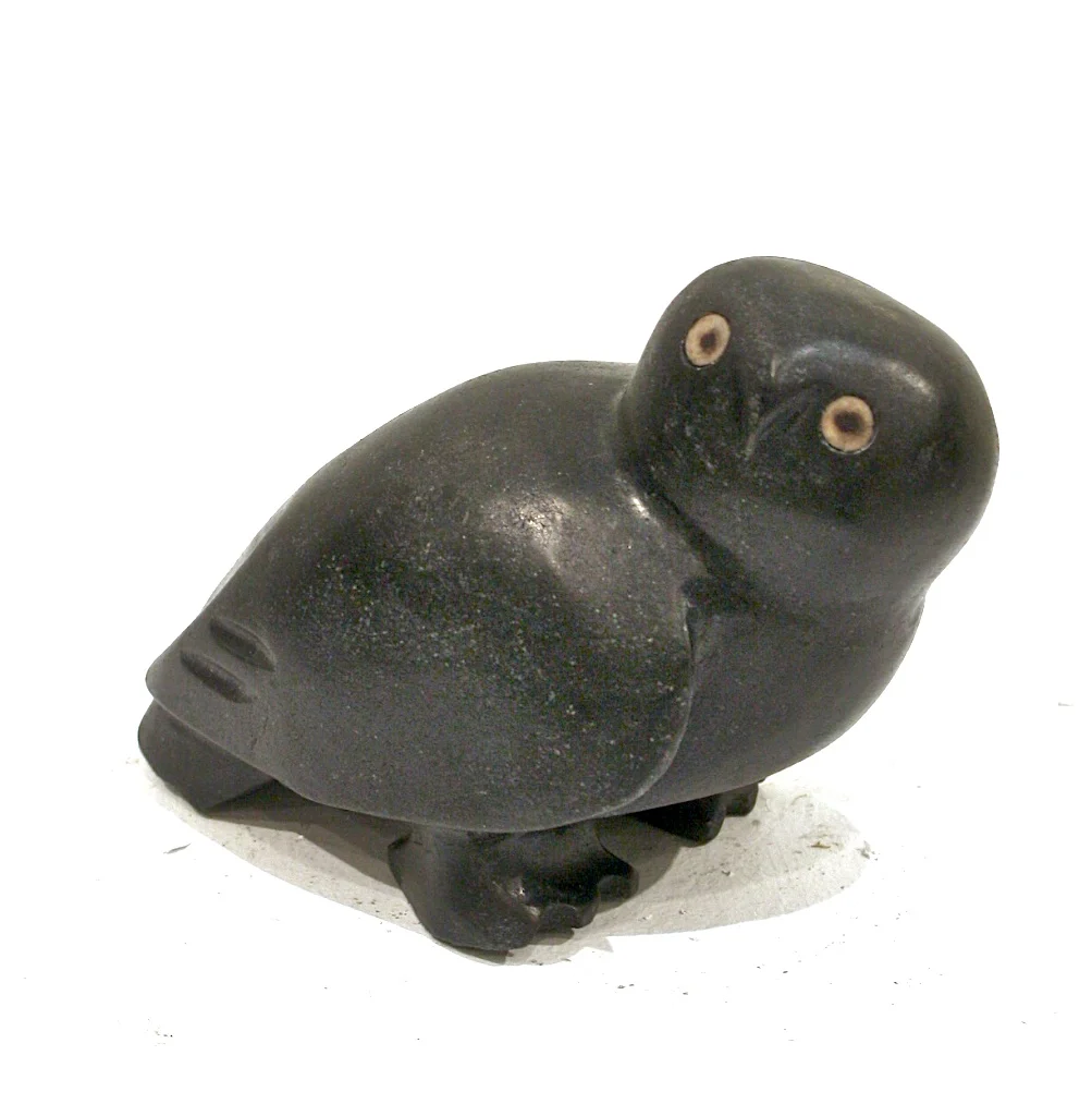 830001067 Owl Kupapik Ningeocheak 5 x 6.5 x 3 Basalt SOLD