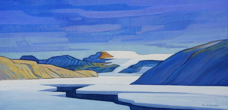  Arctic Ice Breaking 18 x 36 Oil on Canvas SOLD 