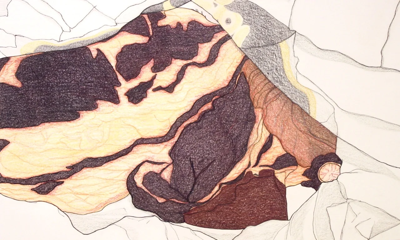 Padloo Samayualie Walrus Meat 15x23 Coloured Pencil on Paper $ 1500 # 196-0344