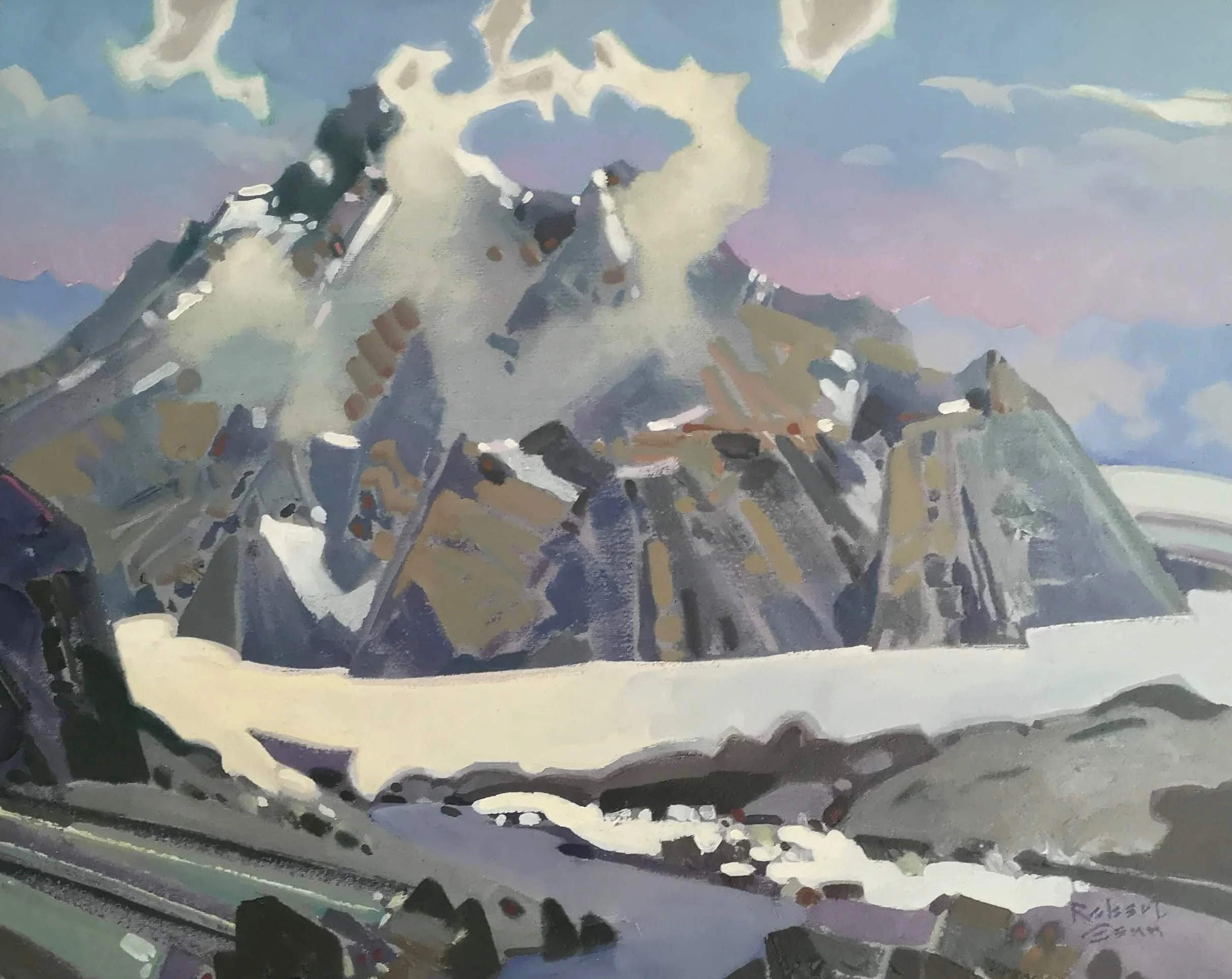 Unnamed Monument near Mount Waddington 16 x 20 Oil on Canvas c. 2000 SOLD