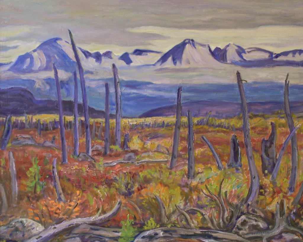  Mountains on Haines Highway 32 x 40 Oil on Canvas SOLD 