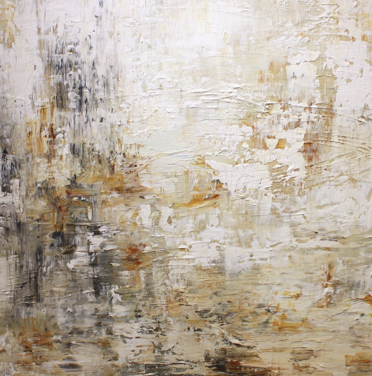 Winters Crossing 30 x 30 Acrylic on Canvas $ 1800