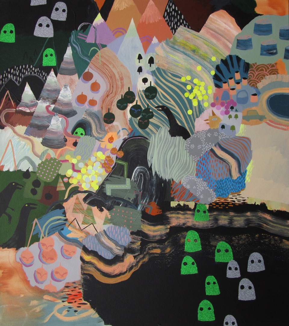 Level Up 40 x 36 Acrylic on Canvas SOLD