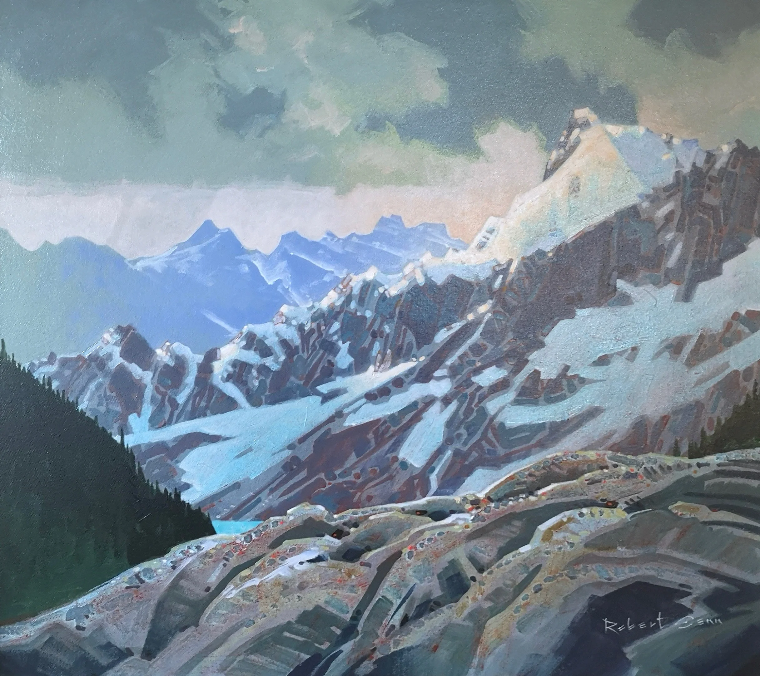 Alpine Drama - Yoho 30 x 34 Acrylic on Canvas C. 2000 $ 18,000