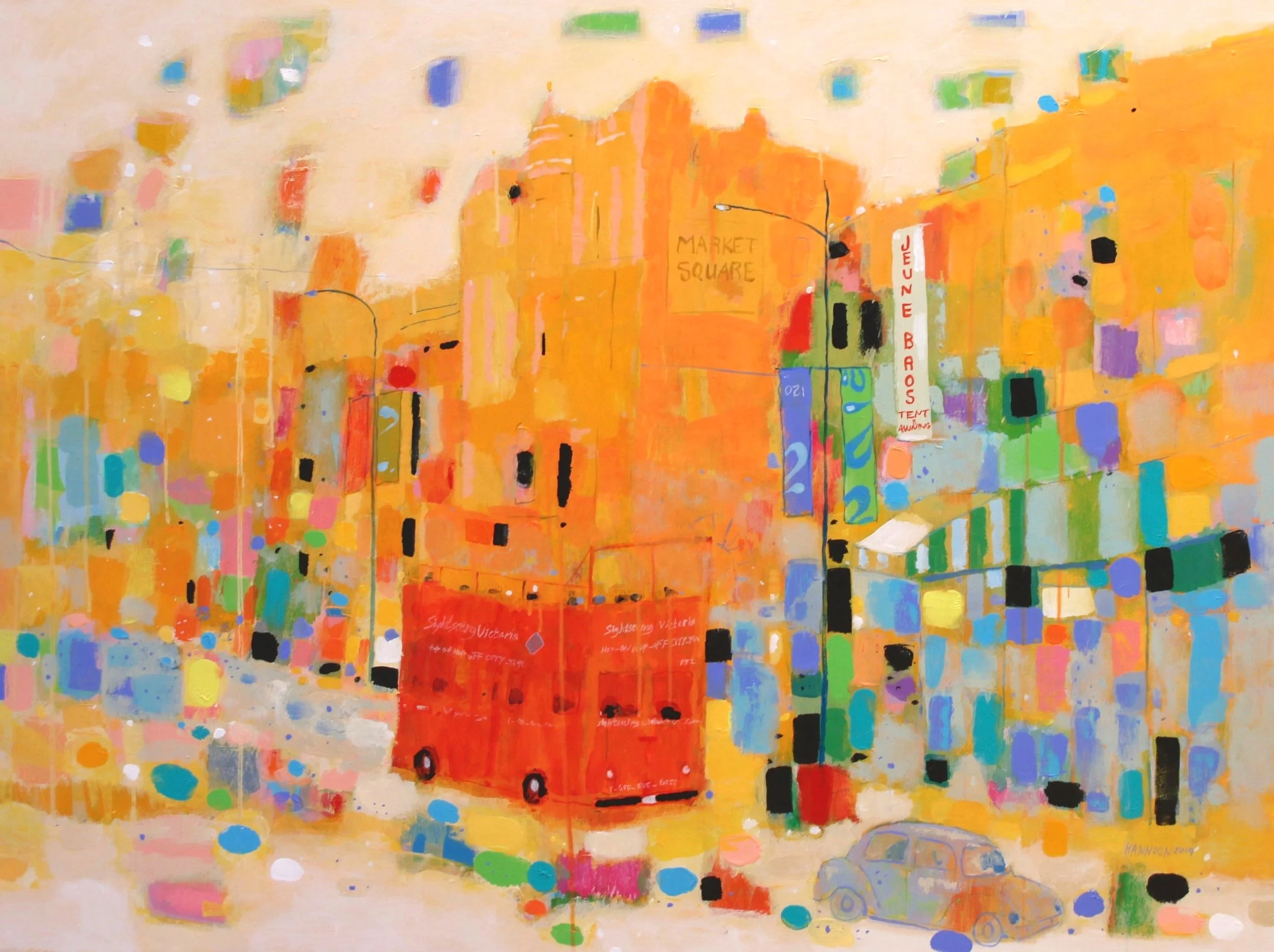 City Tour 35.5 x 47.75 Acrylic on Canvas $ 5250