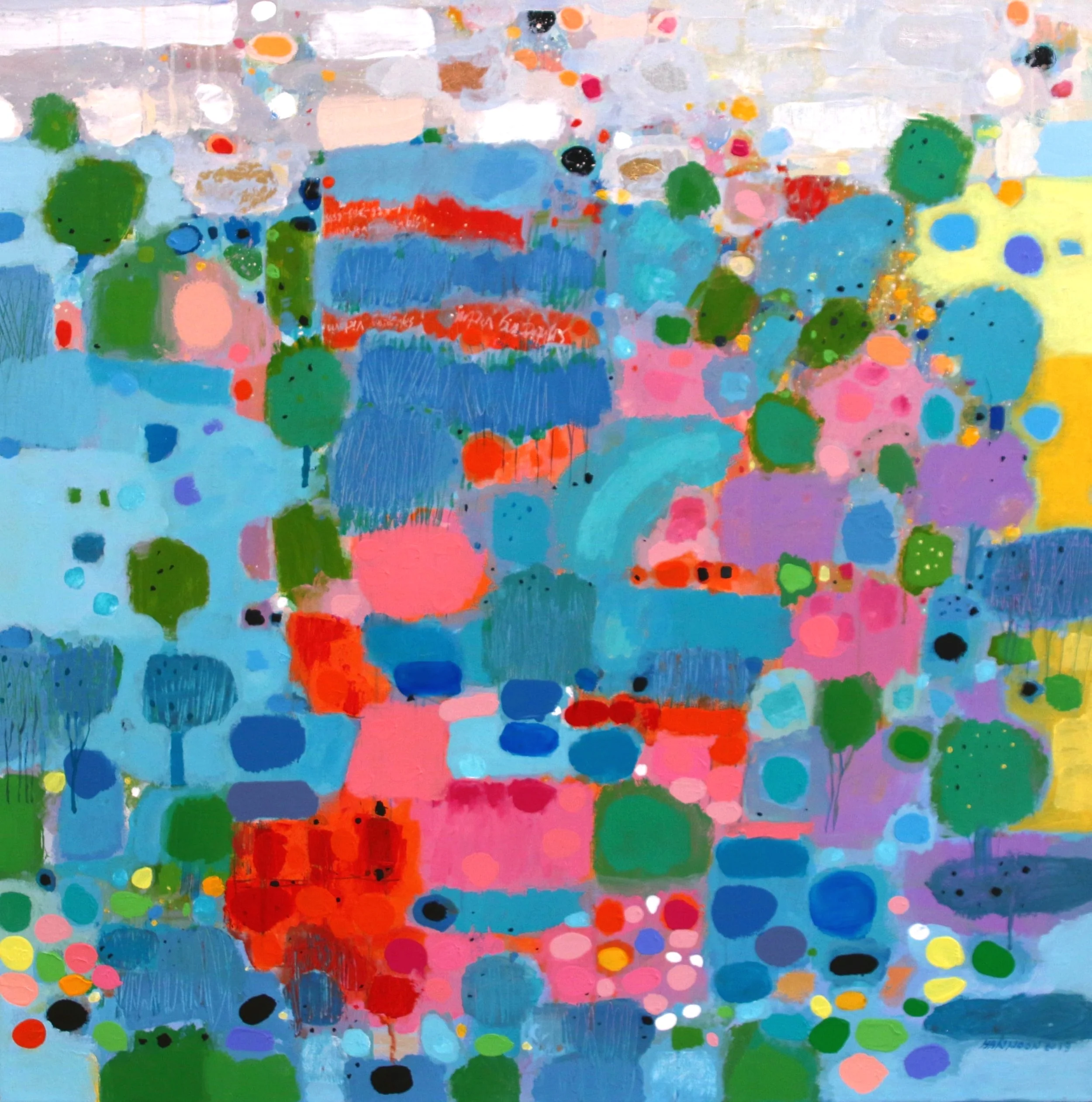 Spring Season 30 x 30 Acrylic on Canvas $ 3300