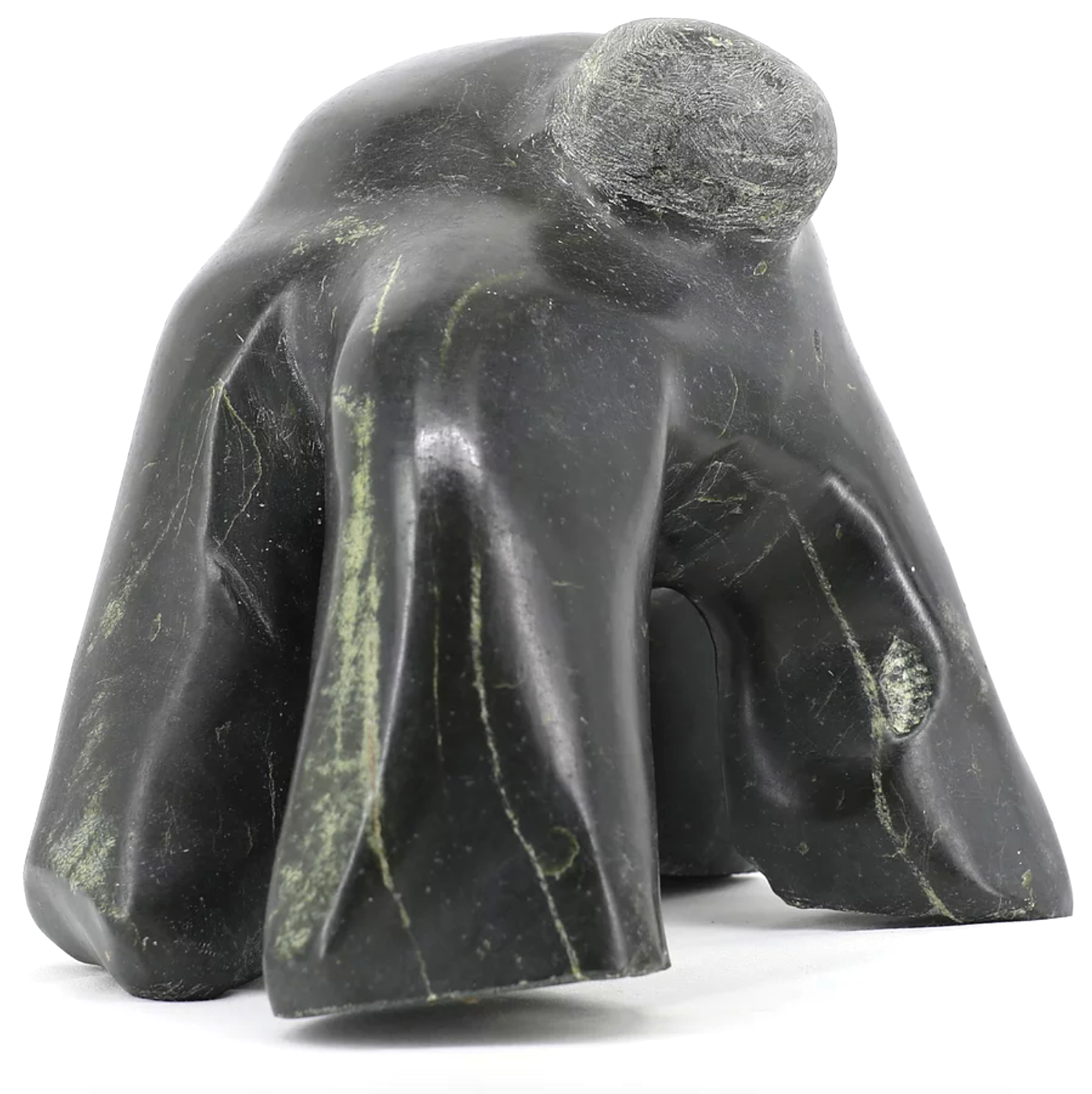  Tukiki Oshaweetok Cape Dorset/Ottawa Abstract Bear 8.9 x 9.8 x 7.5 Inches Stone c.1975 